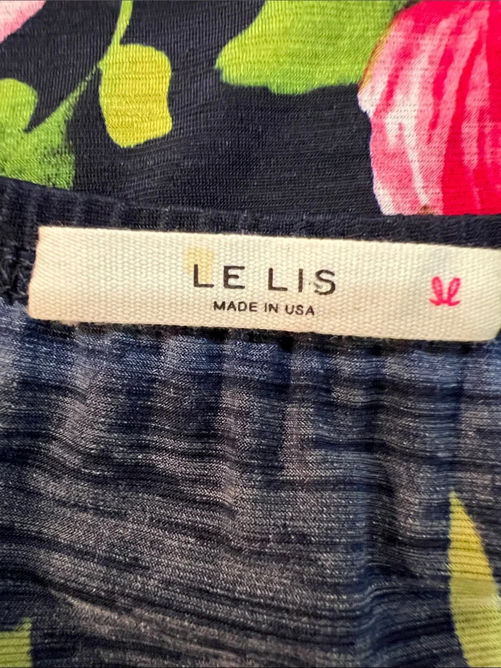 Le Lis Women’s Navy Faux Wrap Floral Print Maxi Dress. Size Medium. - Picture 3 of 12